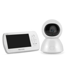 (UK Plug) Wireless Digital Video Baby Monitor 4.3inch Display Screen 1080P Night Vision Two Way Audio USB Charging IP Camera