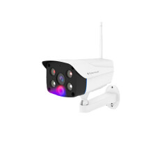 (US Plug) HD Smart IP Camera Full Color Night Vision WIFI AI Intelligence Two Way Audio Smoke Alarm Detection Outdoor Waterproof Security Camera