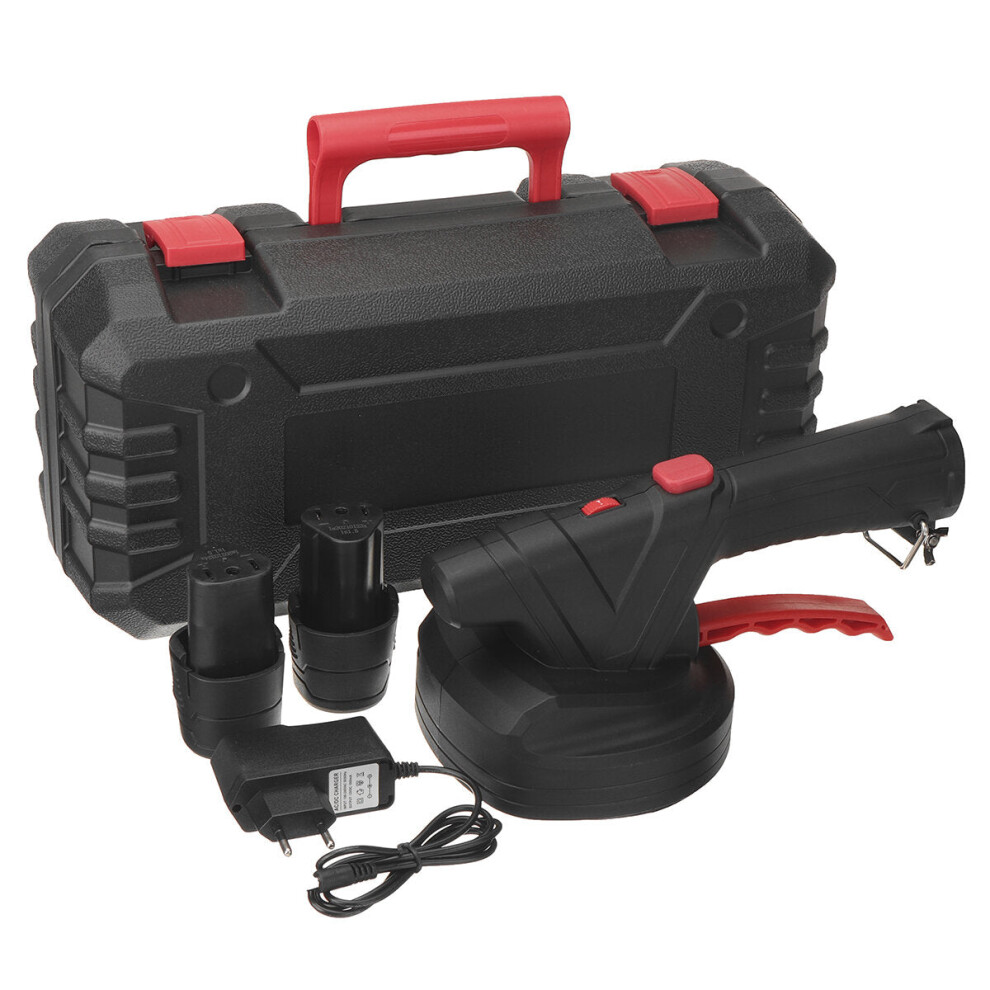 (Two Batteries, EU Plug) 600W 1500mAh Electric Tiling Machine Strong Adsorption 6 Speeds Vibration Tile Tiler W/ 1/2 Battery