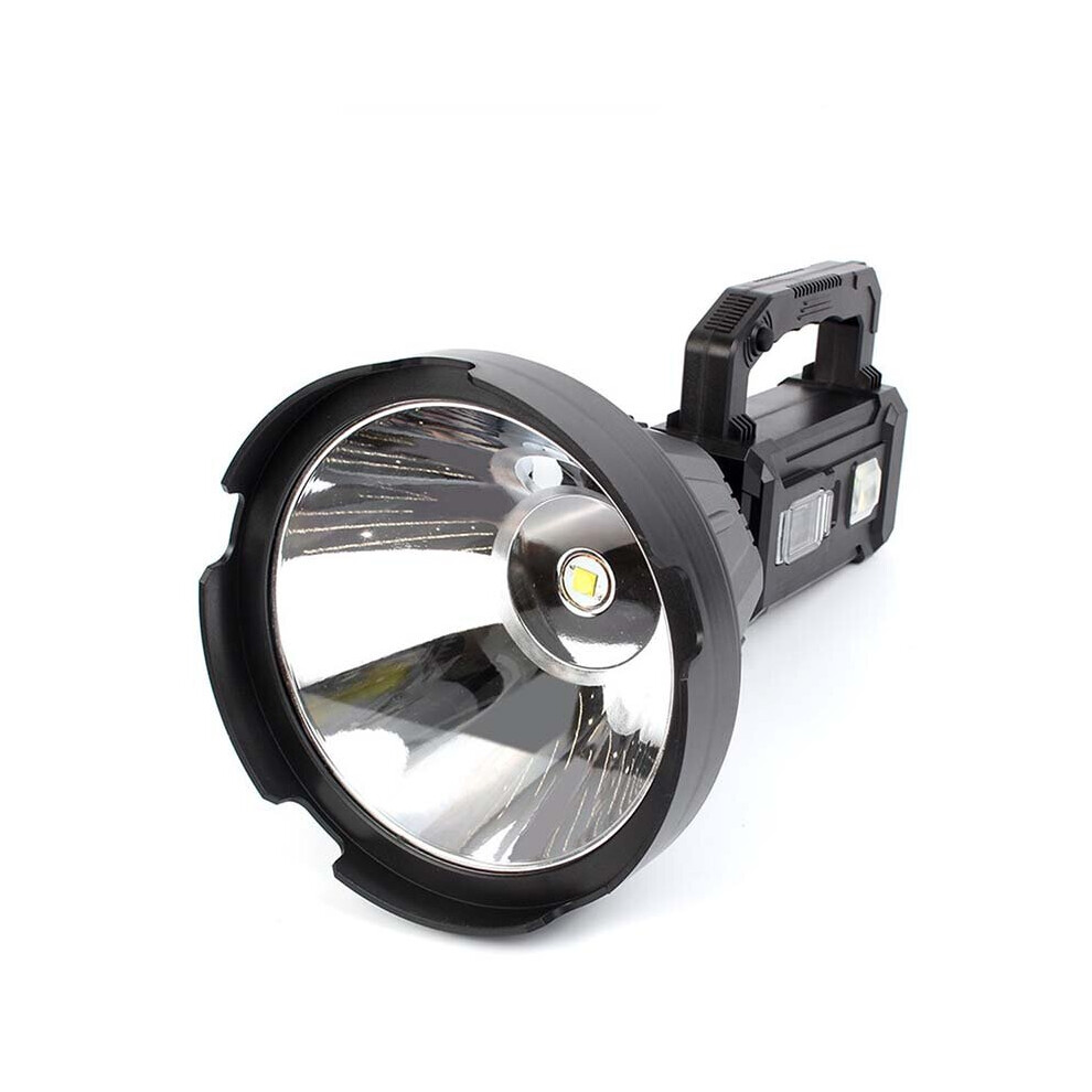 (P50 Without Tripod) LED Flashlight 5500-7000K Super Bright 6 Modes Type-c Sloar Rechargeable Long Throw Waterproof Solar Portable Searchlight For Hunting Camping