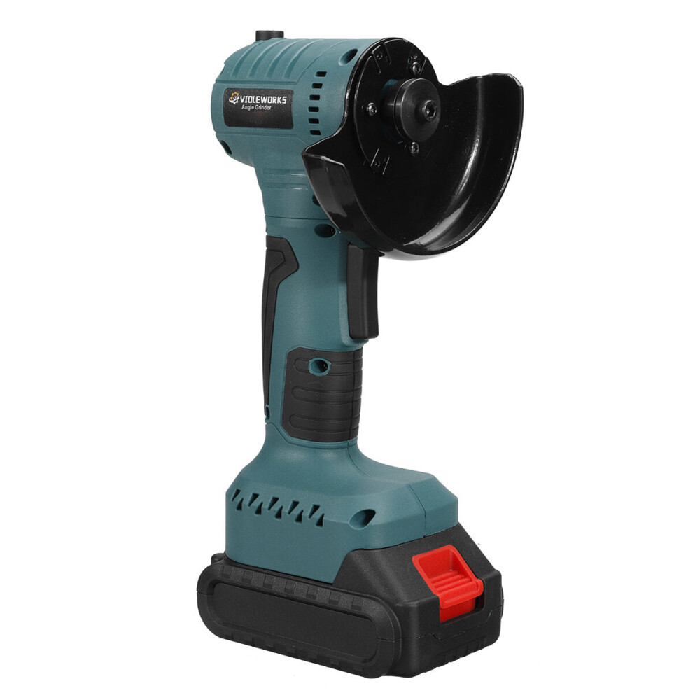 (Two Batteries, EU Plug) 98VF 100mm Brushless Angle Grinder Cordless Electric Grinder Polishing Machine