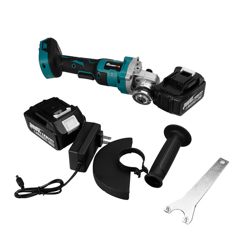 (Us Plug) 1600W 388Vf 125Mm Rubber + Abs + Steel Rechargeable Lithium Battery Technology Brushless Angle Grinder 1138392138052