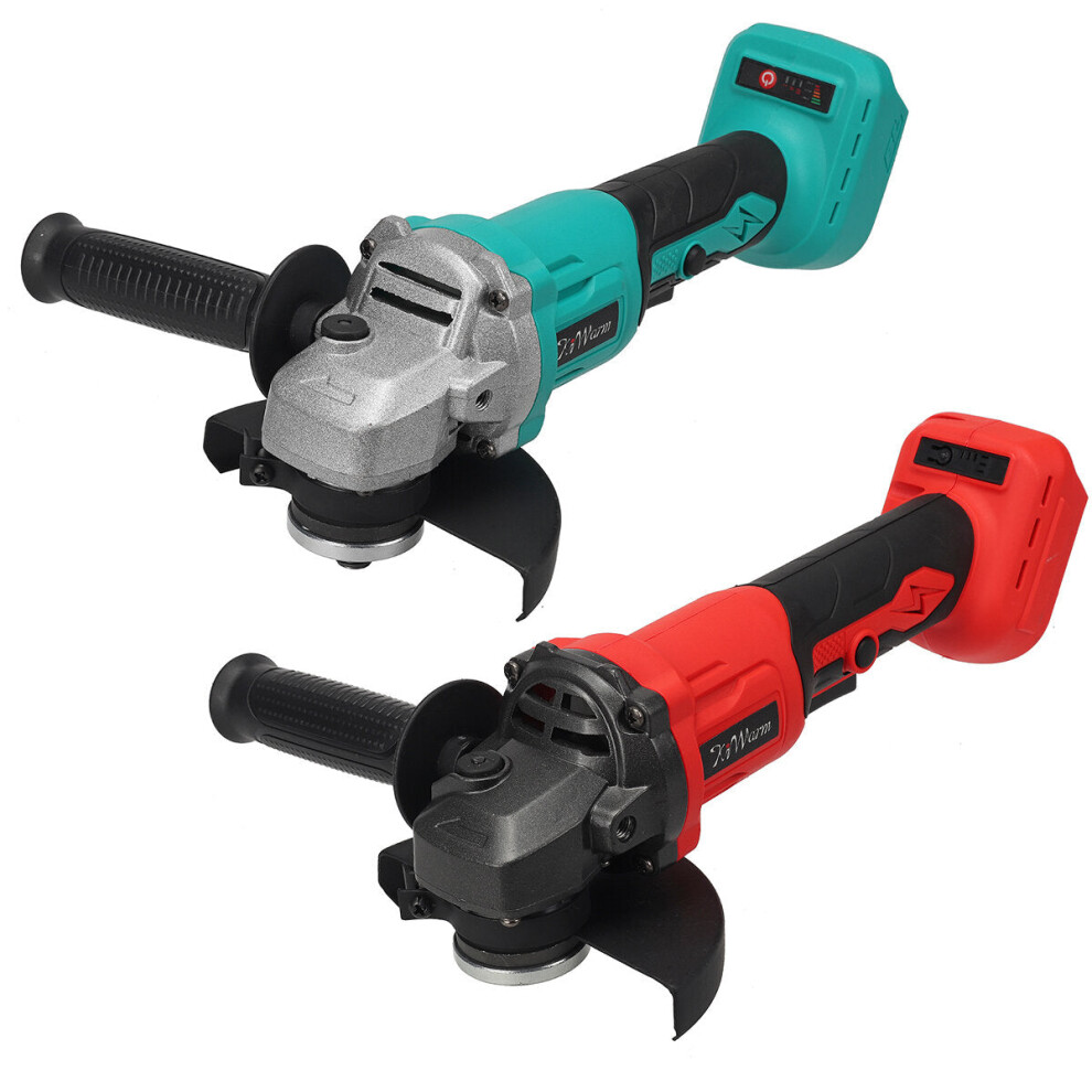 (Red) 18V 125mm Brushless Angle Grinder Cordless Electric Grinder Polishing Machine For Makita Stepless Speed