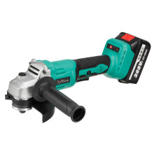 (One Battery, EU Plug) 1000W 125mm Brushless Angle Grinder Cordless Electric Grinder Polishing Machine Fit Makita