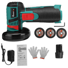 (US) 18VF 3 Grinding Wheels + Gloves + Small Wrench Carton Packaging Mini Brushless Angle Grinder Polishing Grinder