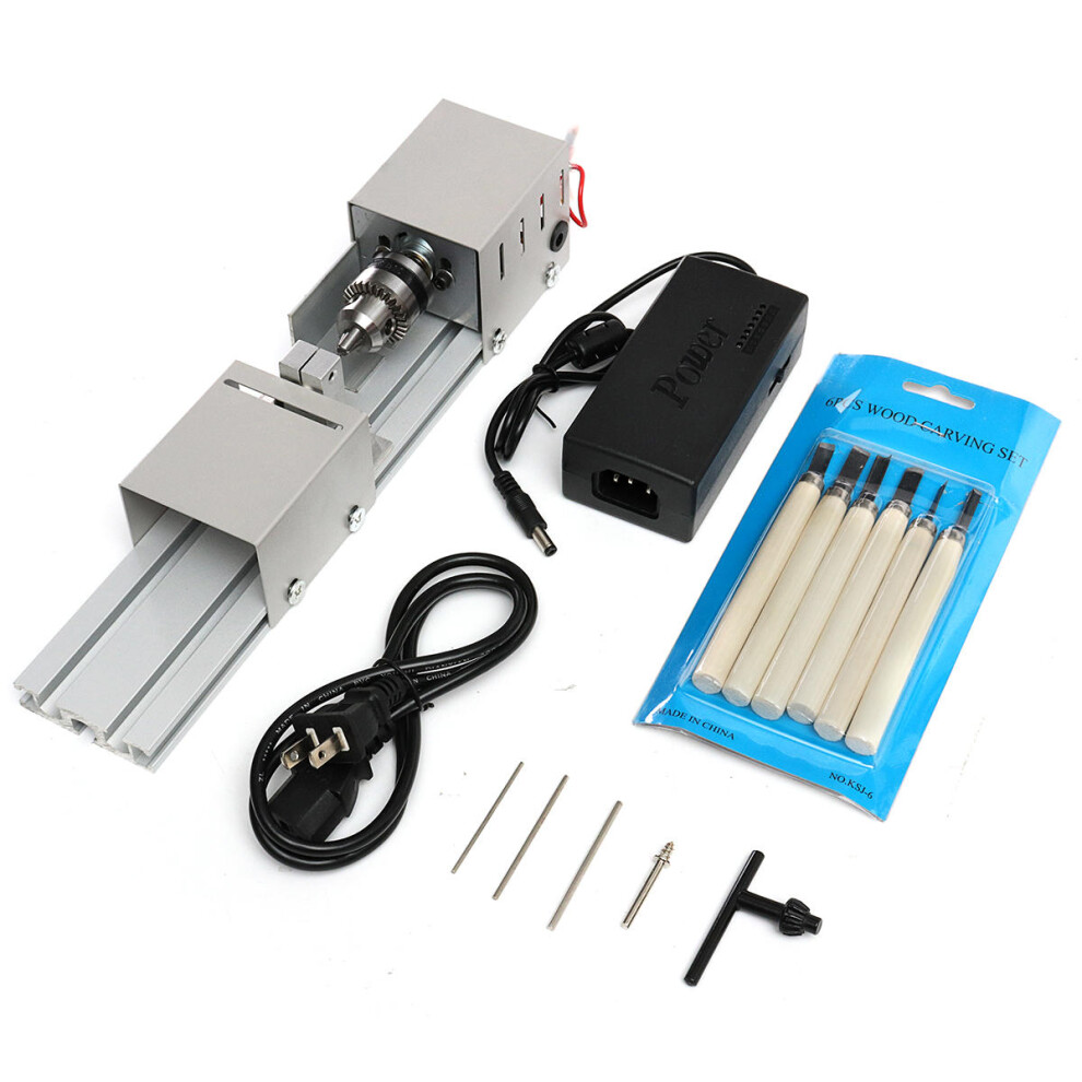 Multifunction 100W Mini Lathe Beads Machine Polisher Table Saw Diy Wood Lathe 1138392114599