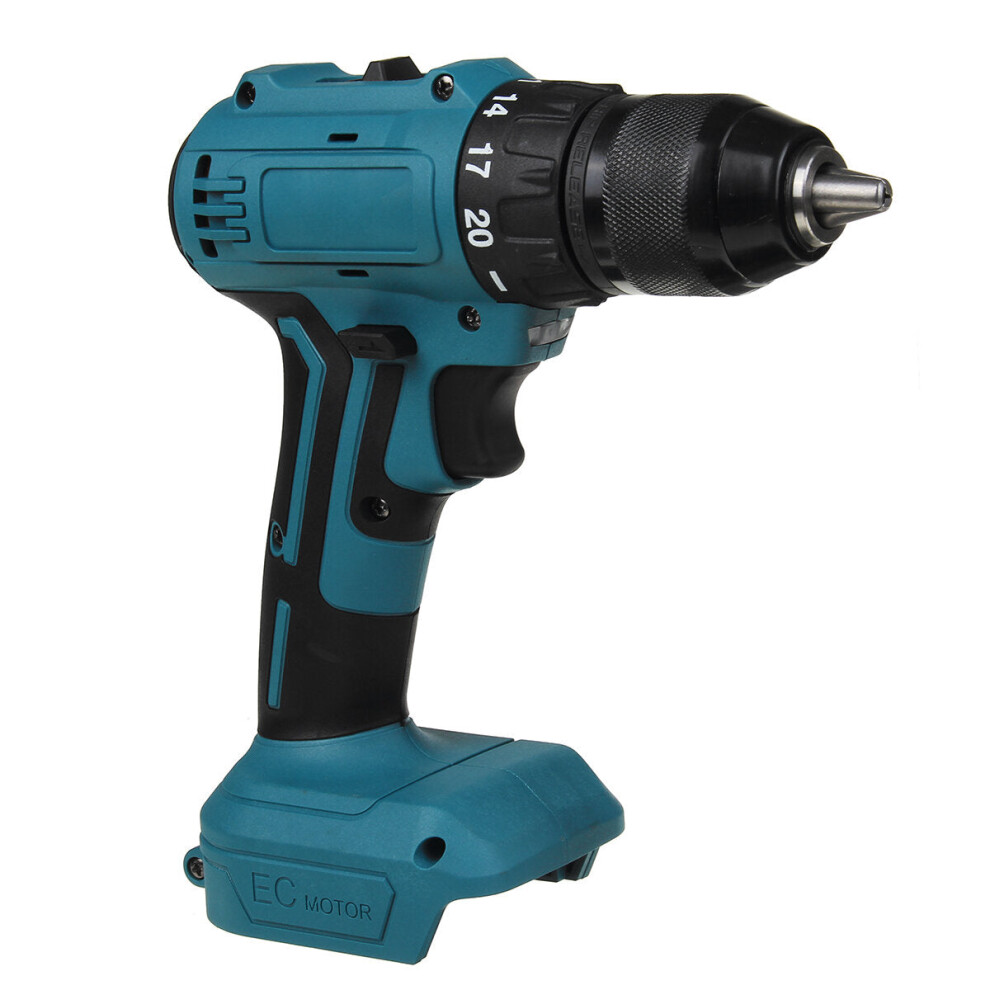 (Blue, 13mm) Dual Speed Brushless Electric Drill 10/13mm Chuck Rechargeable Electric Screwdriver for Makita 18V Battery
