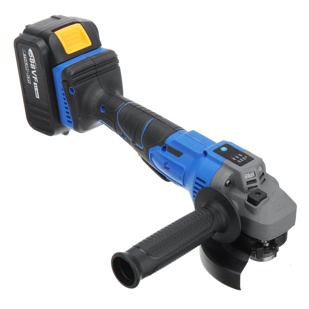 (One Battery) 588VF Cordless Brushless 100mm 1580W Electric Angle Grinder 3 Gears Adjustable Grinding Machine Polisher