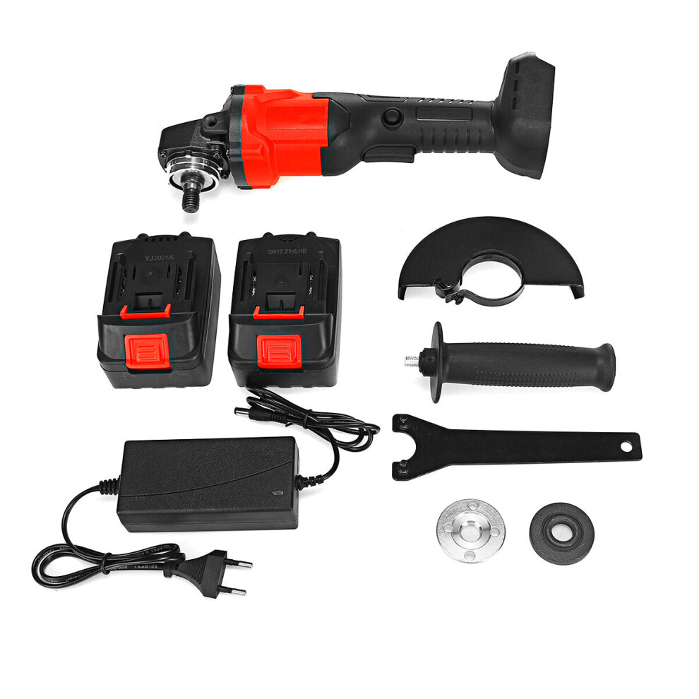 (Red, Without Battery) 900W 125mm Brushless Angle Grinder Cordless Electric Grinder Polishing Machine For Makita Stepless Speed