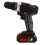 (Electric Impact Drill, EU Plug) 98VF Rechargeable Electric Cordless Impact Drill Screwdriver 25+1 Torque LED 3