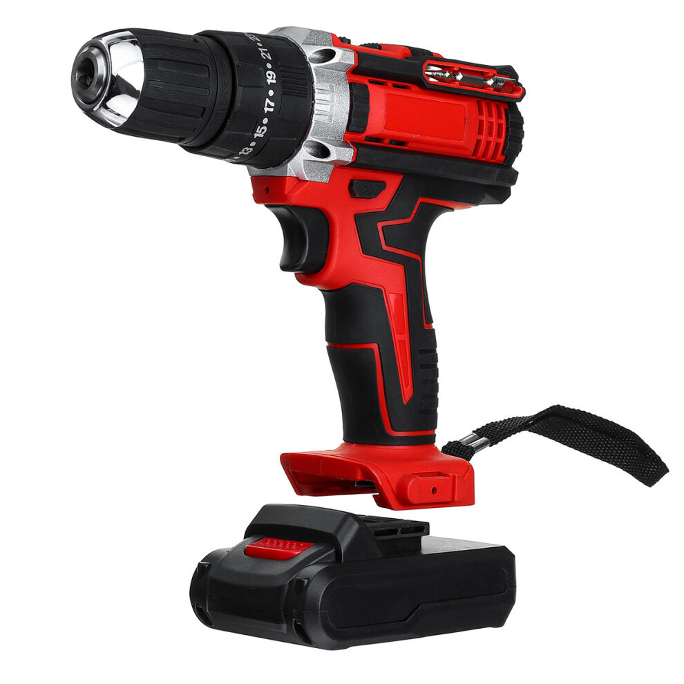 (One Battery) 48V 50-60Hz Electric Drill 18 Gear Torque Power Drills Forward/Reverse Switch 25-28Nm Drilling Tool