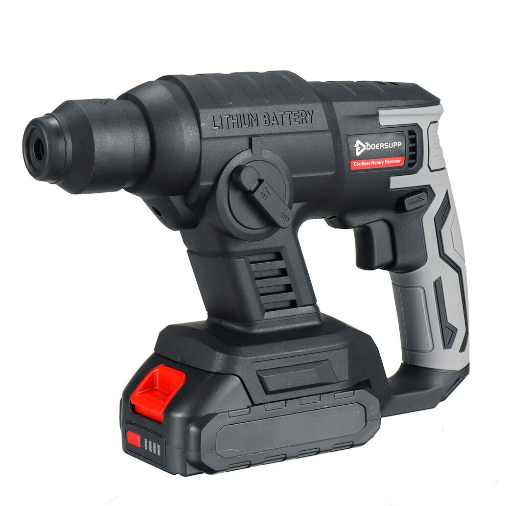 (One Battery, US Plug) Cordless Rotary Hammer Rechargeable Electric Hammer Impact Drill Power Tool For Makita