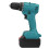 (Two Batteries, US Plug) 10mm Electric Drill 25 Gear Torque Adjustment Switch Stepless Speed 9