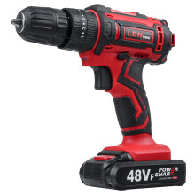(Two Batteries) 48VF Cordless Electric Impact Drill Rechargeable Drill Screwdriver W/ 1 or 2 Li-ion Battery
