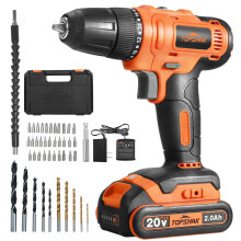 (EU Plug) 20V 10mm Electric Drill 2 Gear Speed Adjustment Switch Stepless 30N.m Torque