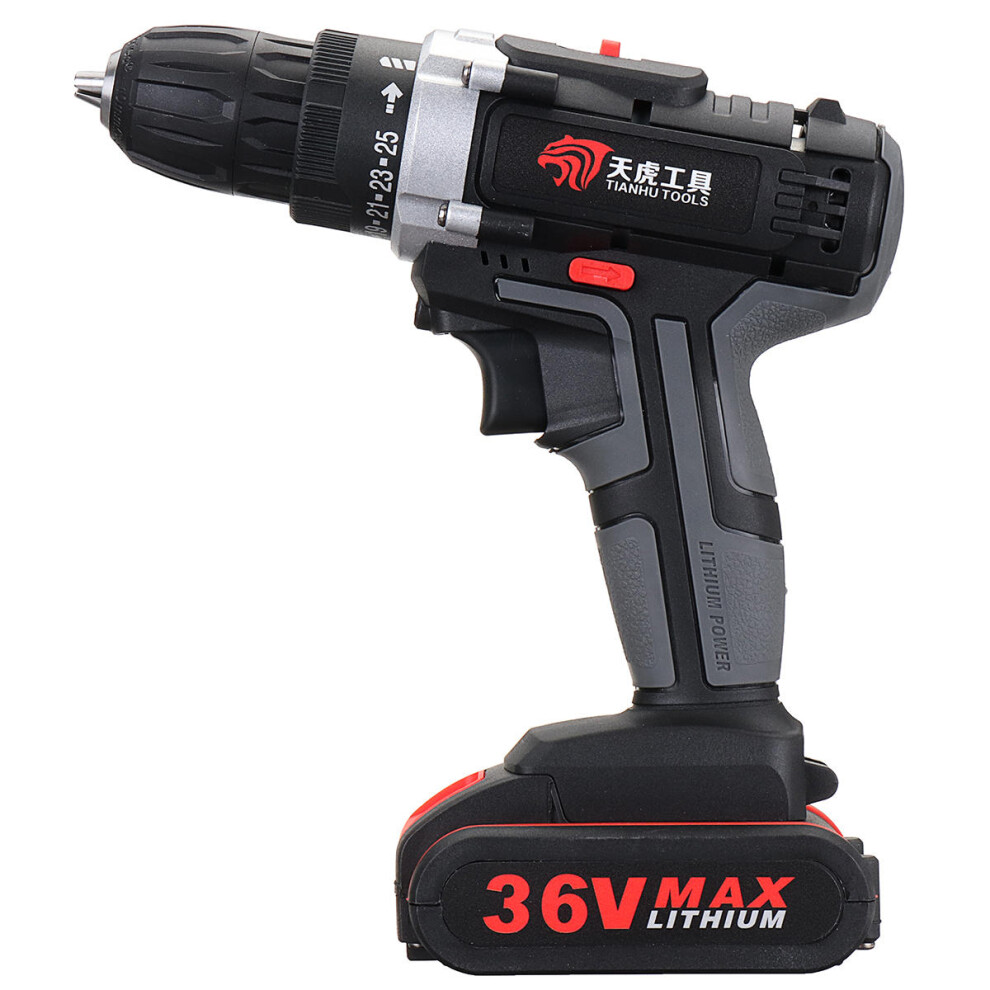 (Two Batteries) 36V Electric Cordless Drill 28NM Brushless Screwdriver With LED Rechargeable Battery