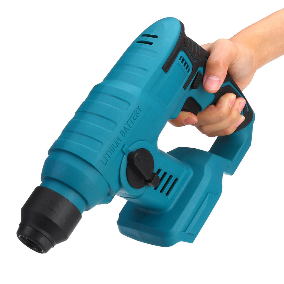(Blue) 2 Modes Cordless Brushless SDS Plus Rotary Hammer Drill Tool For Makita 18V Battery