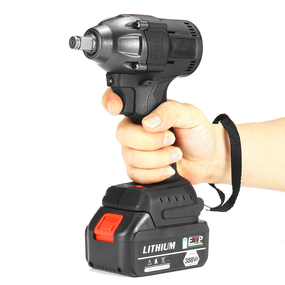 (Two Batteries) 388VF 22890mAh Brushless Electric Wrench Cordless Impact Wrench Drill For 18V Makit Battery