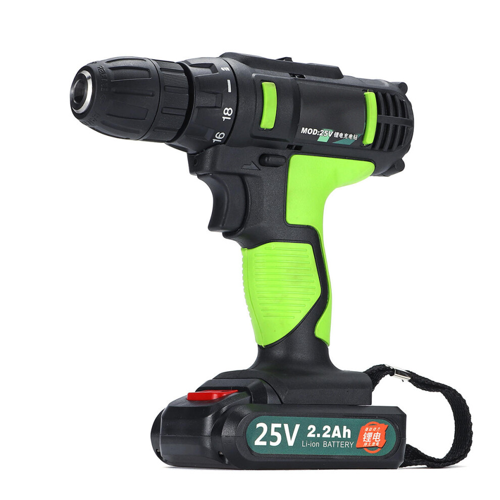 (1 Battery) 25V Electric Screwdriver 2.2Ah Li-ion Battery Screw Driver Drill Rechargeable Power Drill