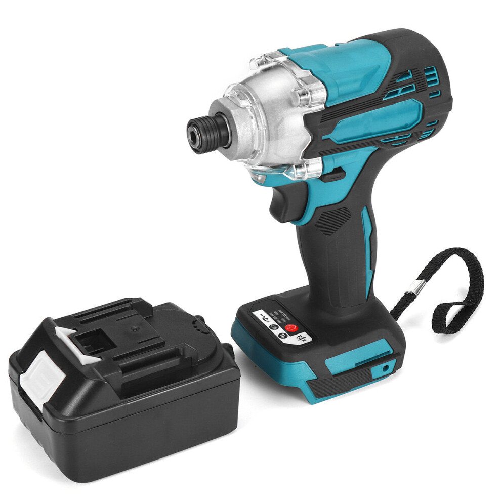 (UK Plug) 18V 1/4 inch Brushless Cordless Electric Screwdriver Driver Rechargeable W/ Battery