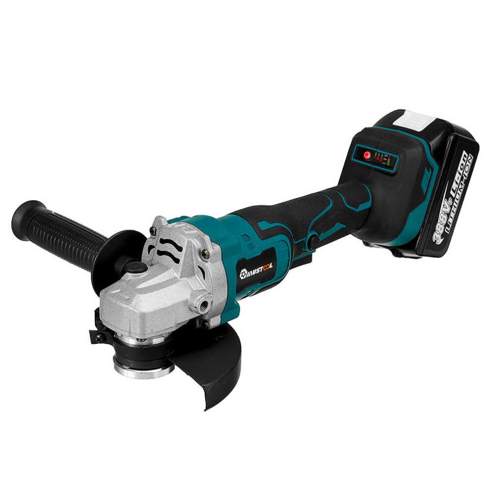 (Two Batteries, EU) Rubber + ABS + Steel 388VF 1600W 125mm Makiita Blue Brushless Electric Polisher