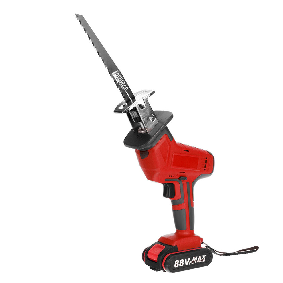 (Without Battery, EU Plug) 88VF 3000RPM Rechargeable Electric Saw Branches Metal Wood Sawing Cutting Tool