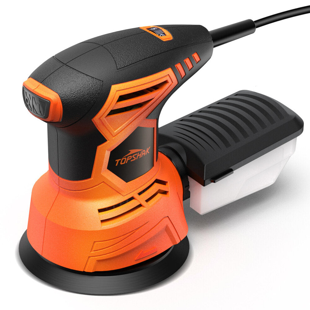 (EU Plug) 110V/220V 240W Electric Random Orbital Sander Rotary Sander 125mm with 20Pcs Sandpapers Circular Sander Dust Collection Box