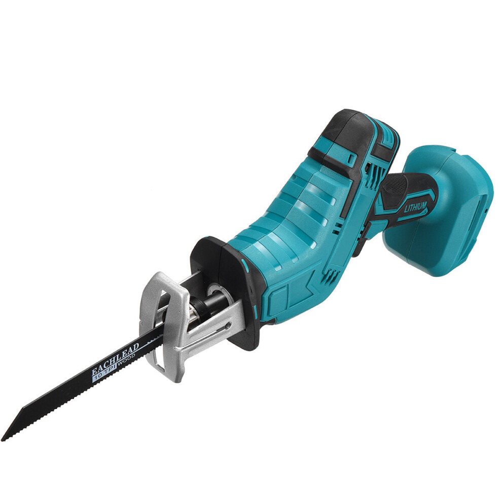 (One Battery, UK Plug) 88VF Cordless Reciprocating Saw Electric Saw Metal Wood Cutting Tool Adjustable Speed Saber Saw W/ 8 Blades