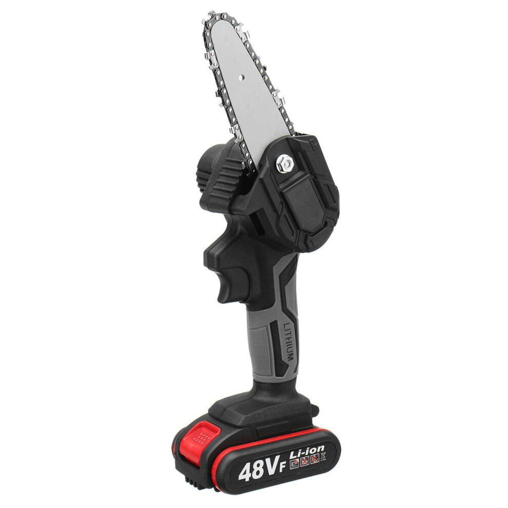 (One Battery, US Plug) 21V 4" Rechargeable Electric Saw Cordless Portable Woodworking Wood Cutter