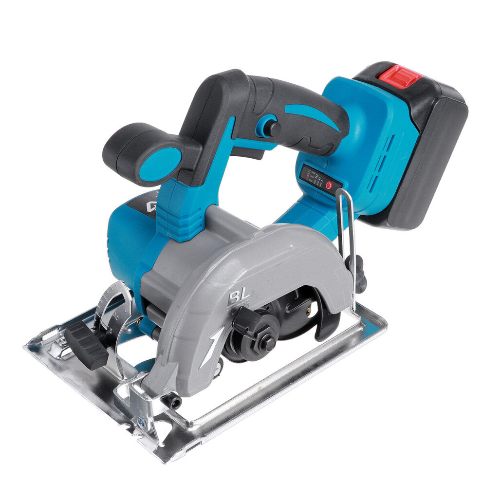 (Two Batteries, EU Plug) 125mm 1500W Wood Circular Saw Rechargable Electric Brushless Circular Saws Multi-used Cuttting Tool For Makita