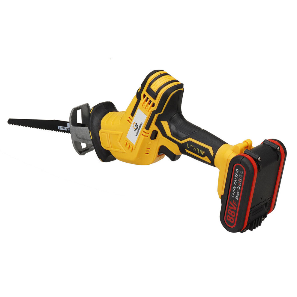 (One Battery) 88VF 10mm Cordless Electric Reciprocating Saw w/ 4 Blades Electric Wood Cutting Recip Prunning