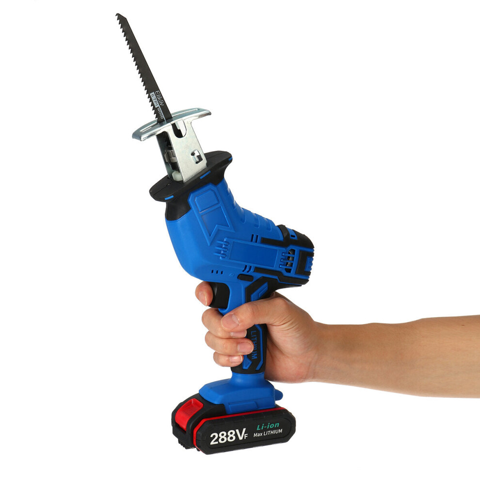 (Without Battery) Cordless Electric Saw Rechargeable Reciprocating Saw For Wood/Metal/Plastic Cutting Tool W/ None/1pc/2pcs Battery Also for For Worx Battery