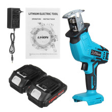 (Two Batteries EU Plug) 128VF Cordless Electric Saber Saw Reciprocating Blade Saw With 18V Battery Rechargeable Wood Cutter Sable