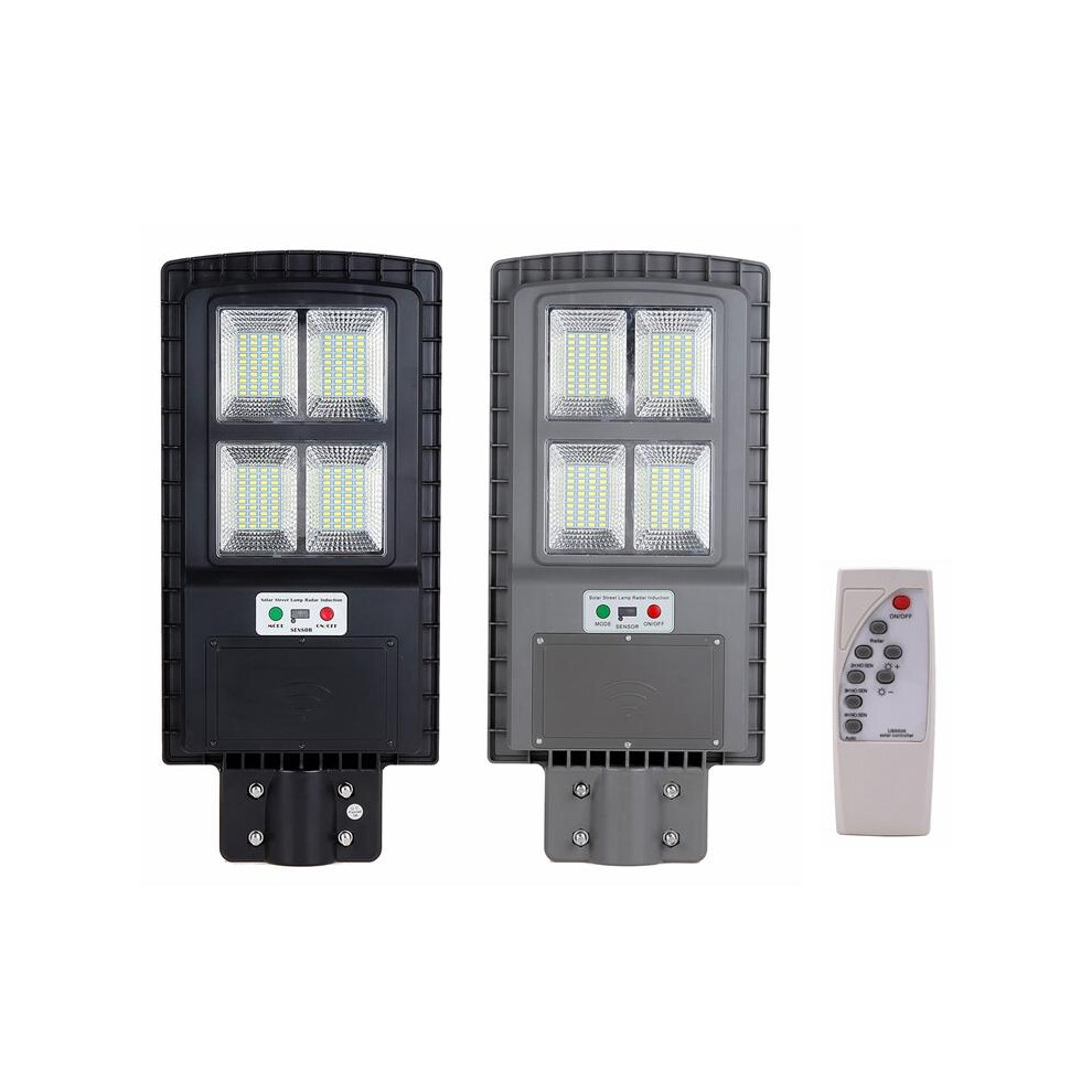(Grey) 90W Super Bright Waterproof Solar Street Lights Flood Light LED Parking Lot Lights with Remote Yard Lighting