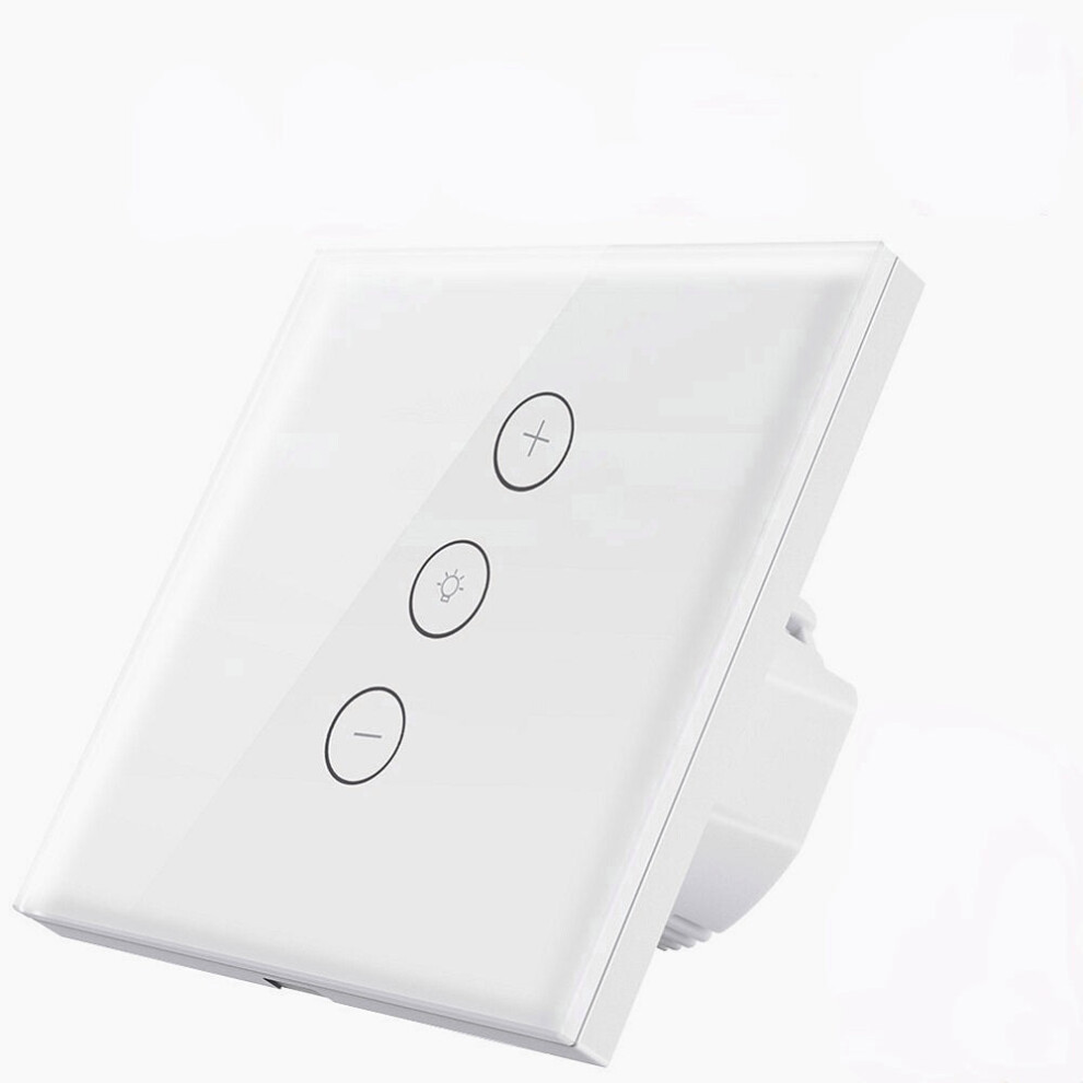 (White, EU Plug) WiFi Touch Dimmer Switch Light APP EU/US Wireless Timer Remote Control with Alexa Google Home