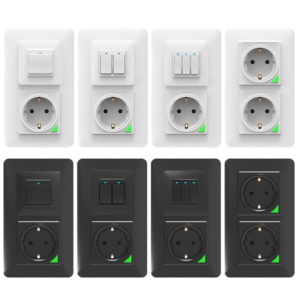 (#4) WiFi Smart Light Wall Switch Socket Outlet Push Button DE EU Tuya Wireless Remote Control Work with Alexa Google Home -photosis