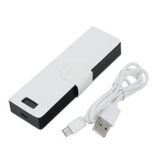 PU Leather Wired Charger Power Bank Charging Battery Case Pods Holder with USB Cable