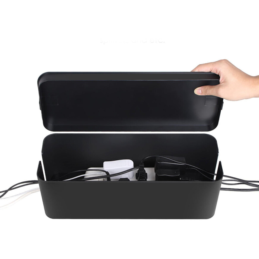 (White) Small Size Cable Storage Box Wire Management Socket Safety Cable Organizer Container