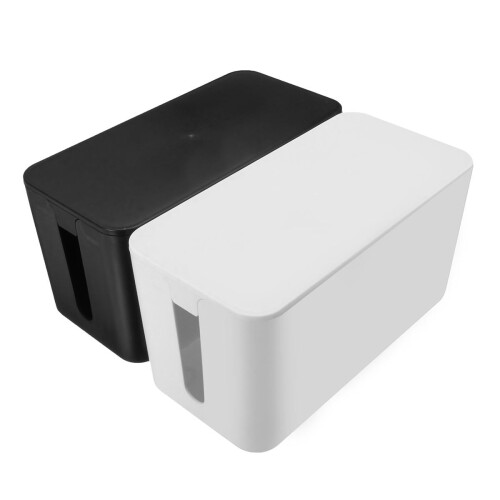 (Black) Small Size Cable Storage Box Wire Management Socket Safety Cable Organizer Container 2