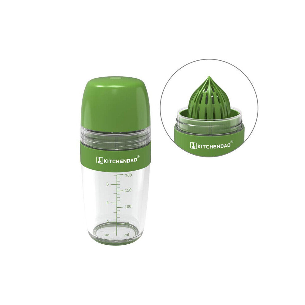 Greenzech 2 In 1 Leak-Free Salad Dressing Bottle Shaker With Citrus Juicer - 250Ml