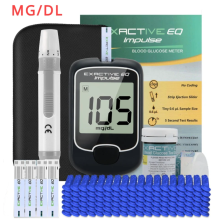 (Moniteur de glycémie mg/dL + 50x bandes de test + 50x lancettes) Exactive EQ Impulse Moniteur de glycémie avec bandes de test et lancettes