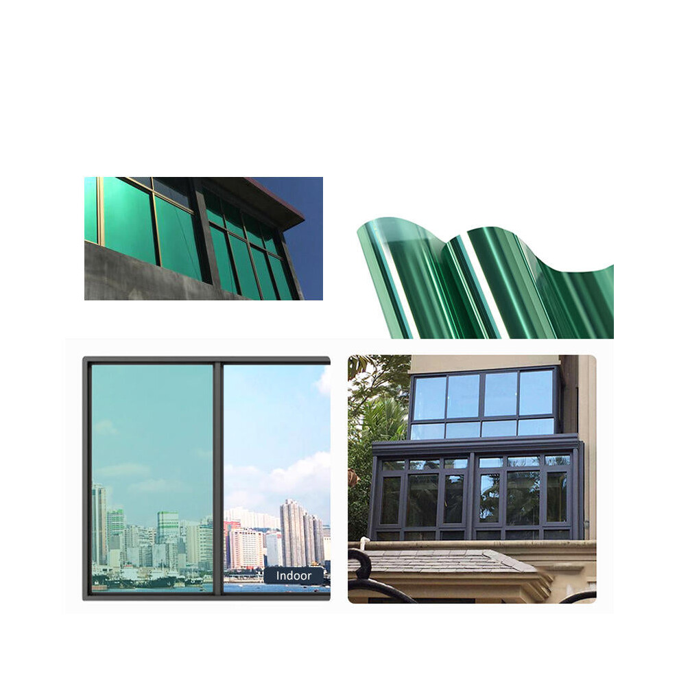 (Silver L) 40cm x 1M/ 3M/ 5M One Way Mirror Window Tint Window Film Privacy Reflection Tint Film