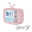 (Pink) DC 5V Digital Alarm Clock Temperature Display Cartoon Bedside Student Backlight 2