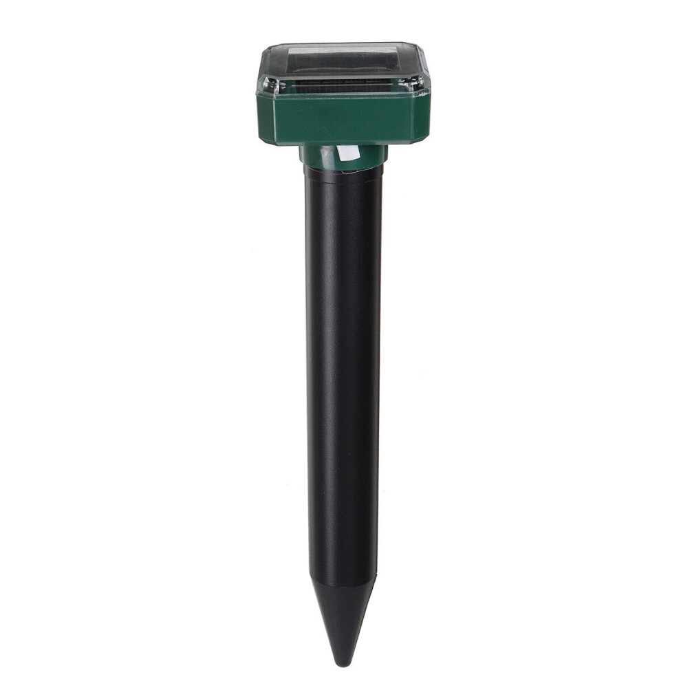 (without LED, Square) 2pcs Solar Powered Ultrasonic Animal Repeller Mouse Gopher Rat Vole Mole Scarer Lawn Garden Yard
