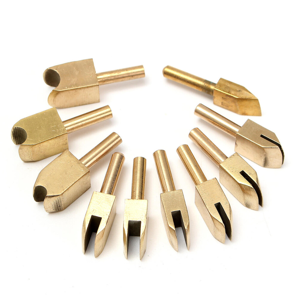 (S) Leather Solder Iron Tip Brass Soldering Iron Tip To Burn The Edge Decorate Diy 4250937713986