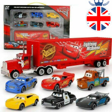 7pcs Cars 2 Lightning McQueen Racer Car&Mack Truck Kids Toy Collection Set Gifts