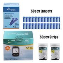 (Seulement 50 bandelettes de test + 50 lancettes) Glucomètre Exactive EQ Impulse – Bandelettes de test et lancettes