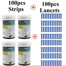 (Seulement 100 bandelettes de test + 100 lancettes) Moniteur de glycémie Exactive EQ Impulse - Bandelettes de test et lancettes