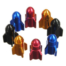 Bike Bicycle Durable Aluminum Alloy Rocket Shaped Valve Stem Caps