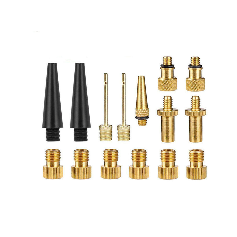15pcs Air Valve Adapters Bicycle Extension Pump Tools For Bike Cycling Football Basketball